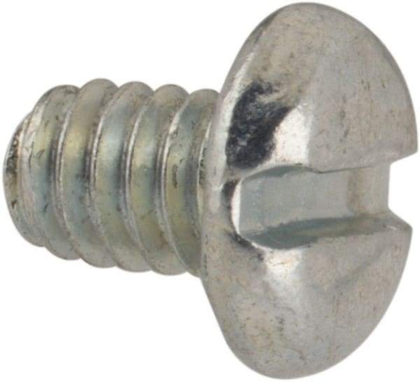Value Collection - #5-40 UNC, 3/16" Length Under Head Slotted Drive Machine Screw - Pan Head, Grade J82 Steel, Zinc-Plated Finish, Without Washer - Apex Tool & Supply