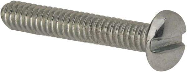 Value Collection - #5-40 UNC, 3/4" Length Under Head Slotted Drive Machine Screw - Pan Head, Grade J82 Steel, Zinc-Plated Finish, Without Washer - Apex Tool & Supply