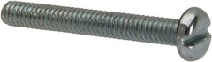 Value Collection - #5-40 UNC, 1" Length Under Head Slotted Drive Machine Screw - Pan Head, Grade J82 Steel, Zinc-Plated Finish, Without Washer - Apex Tool & Supply