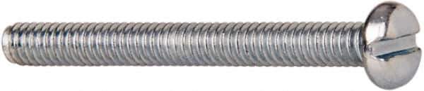 Value Collection - #5-40 UNC, 1-1/4" Length Under Head Slotted Drive Machine Screw - Pan Head, Grade J82 Steel, Zinc-Plated Finish, Without Washer - Apex Tool & Supply