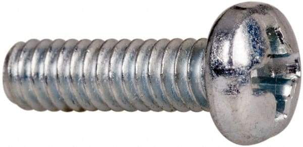 Value Collection - #5-40 UNC, 7/16" Length Under Head Phillips Drive Machine Screw - Pan Head, Grade J82 Steel, Zinc-Plated Finish, Without Washer - Apex Tool & Supply