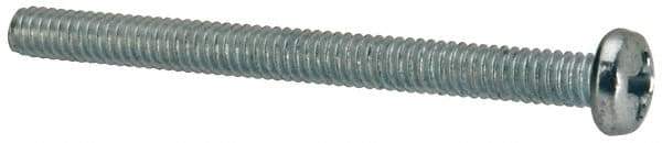 Value Collection - #5-40 UNC, 1-1/2" Length Under Head Phillips Drive Machine Screw - Pan Head, Grade J82 Steel, Zinc-Plated Finish, Without Washer - Apex Tool & Supply