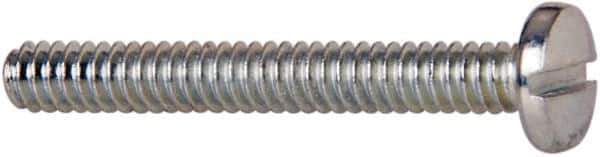 Value Collection - #4-40 UNC, 1/8" Length Under Head Slotted Drive Machine Screw - Binding Head, Grade J82 Steel, Zinc-Plated Finish, Without Washer - Apex Tool & Supply