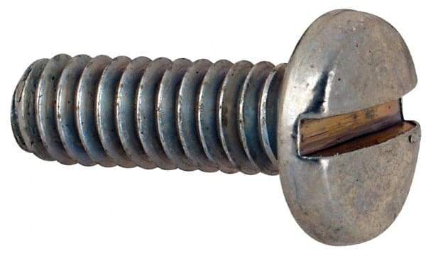 Value Collection - #5-40 UNC, 3/8" Length Under Head Slotted Drive Machine Screw - Binding Head, Grade J82 Steel, Zinc-Plated Finish, Without Washer - Apex Tool & Supply