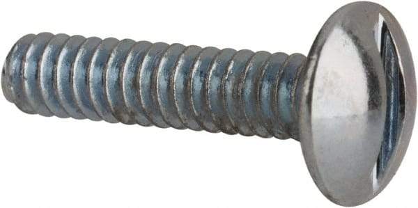 Value Collection - #4-40 UNC, 1/2" Length Under Head Slotted Drive Machine Screw - Truss Head, Grade J82 Steel, Zinc-Plated Finish, Without Washer - Apex Tool & Supply