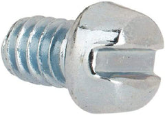Value Collection - #5-40 UNC, 3/16" Length Under Head Slotted Drive Machine Screw - Fillister Head, Grade J82 Steel, Zinc-Plated Finish, Without Washer - Apex Tool & Supply