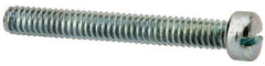 Value Collection - #5-40 UNC, 1" Length Under Head Slotted Drive Machine Screw - Fillister Head, Grade J82 Steel, Zinc-Plated Finish, Without Washer - Apex Tool & Supply