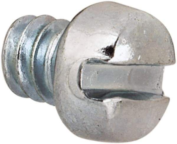 Value Collection - #4-40 UNC, 1/8" Length Under Head Slotted Drive Machine Screw - Fillister Head, Grade J82 Steel, Zinc-Plated Finish, Without Washer - Apex Tool & Supply