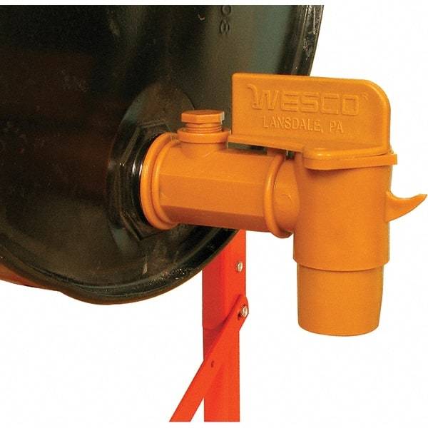 Wesco Industrial Products - 2" NPT Plastic Rigid Drum Faucet - FM Approved, No Arrester, Manual Closing, 8" Long Extension - Apex Tool & Supply
