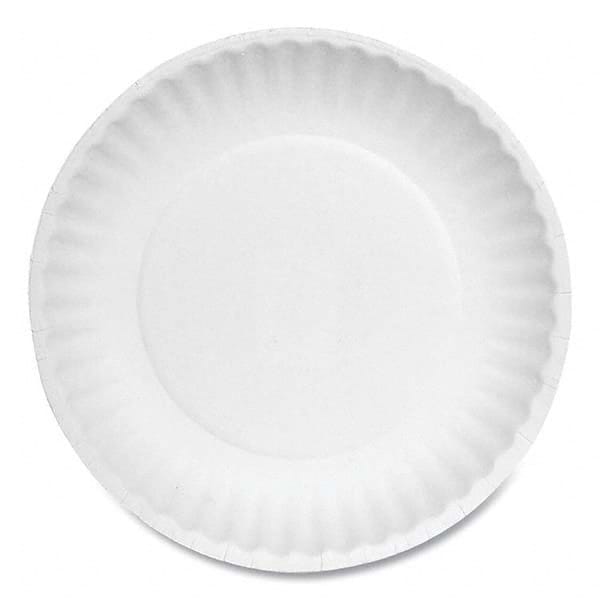 AJM Packaging Corporation - Paper Plates, 6" Diam, White, Bulk Pack, 1000/Carton - Apex Tool & Supply