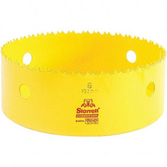 Starrett - 6" Diam, 2" Cutting Depth, Hole Saw - High Speed Steel Saw, Toothed Edge - Apex Tool & Supply