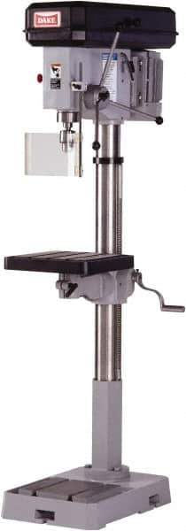 Dake - 14-1/8" Swing, Step Pulley Drill Press - 9 Speed, 1/2 hp, Single Phase - Apex Tool & Supply