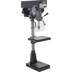 Jet - 15" Swing, Variable Speed Pulley Drill Press - Variable Speed, 1 hp, Three Phase - Apex Tool & Supply