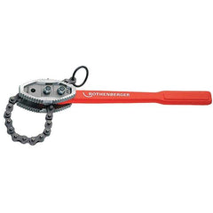 Rothenberger - 50" Max Pipe Capacity, 57" Long, Chain Tong Wrench - 8" Actual OD, 49-1/2" Handle Length - Apex Tool & Supply