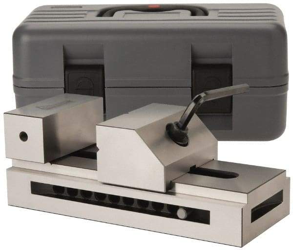 Gibraltar - 3-15/16" Jaw Width, 5" Jaw Opening Capacity, 1.97" Jaw Height, Toolmaker's Vise - Flat Jaw, 0.003" Parallelism, 0.005" Squareness, 280mm OAL x 3.93" OAH - Apex Tool & Supply