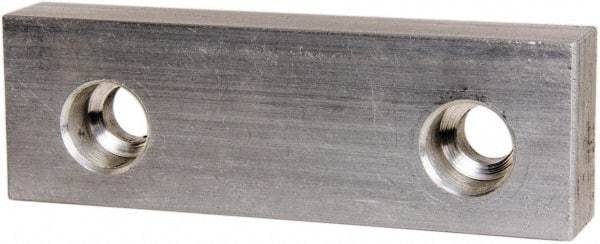 Gibraltar - 5" Wide x 1-1/2" High x 3/4" Thick, Flat/No Step Vise Jaw - Soft, Aluminum, Fixed Jaw, Compatible with 5" Vises - Apex Tool & Supply