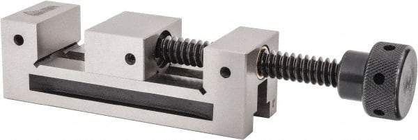 Gibraltar - 1-31/32" Jaw Width, 2-1/2" Jaw Opening Capacity, 1" Jaw Height, Toolmaker's Vise - Flat Jaw, 0.0002" Parallelism, 0.0002" Squareness, 6" OAL x 2.11" OAH - Apex Tool & Supply