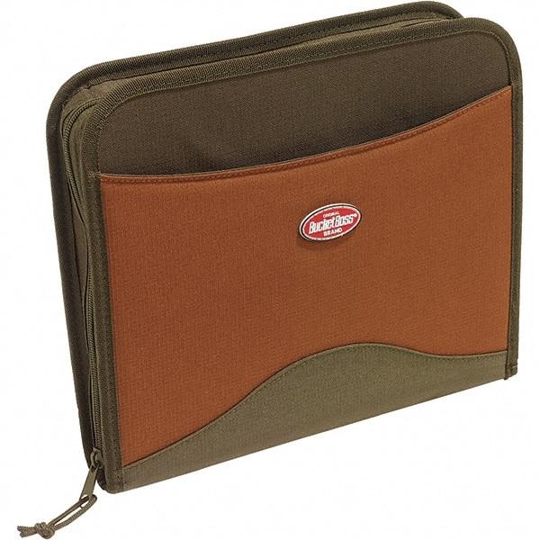 Bucket Boss - 11 Pocket Brown & Green Polyester Contractor's Portfolio - 15" Wide x 4" Deep x 12" High - Apex Tool & Supply