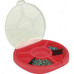 Bucket Boss - 6 Pocket General Purpose Holster - Plastic, Clear Lid/Red, 12-1/2" Wide x 1" High - Apex Tool & Supply