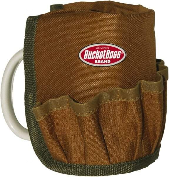 Bucket Boss - 12 Pocket General Purpose Holster - Polyester, Brown & Green - Apex Tool & Supply