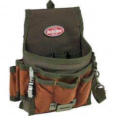 Bucket Boss - 9 Pocket General Purpose Holster - Polyester, Brown & Green - Apex Tool & Supply