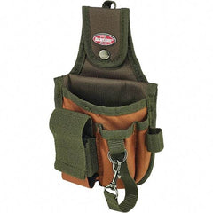 Bucket Boss - Nail & Tool Pouch - 5 Pocket, Brown/Green, Polyester - Apex Tool & Supply