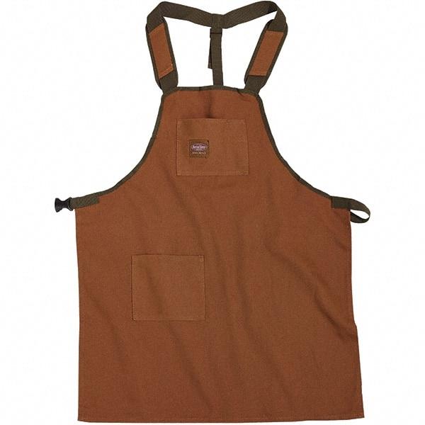 Bucket Boss - 30 to 52" Waist Apron - 2 Pocket, Brown/Green, Canvas - Apex Tool & Supply