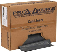 PRO-SOURCE - 1.3 mil Thick, Heavy-Duty Trash Bags - Hexene Resins, Roll Dispenser, 38" Wide x 58" High, Gray - Apex Tool & Supply