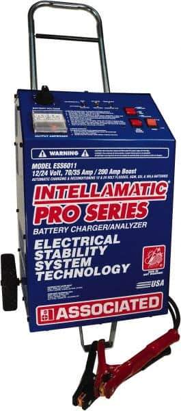 Associated Equipment - 12/24 Volt Automatic Charger/Maintainer - 70 Amps/35 Amps, 200 Starter Amps - Apex Tool & Supply
