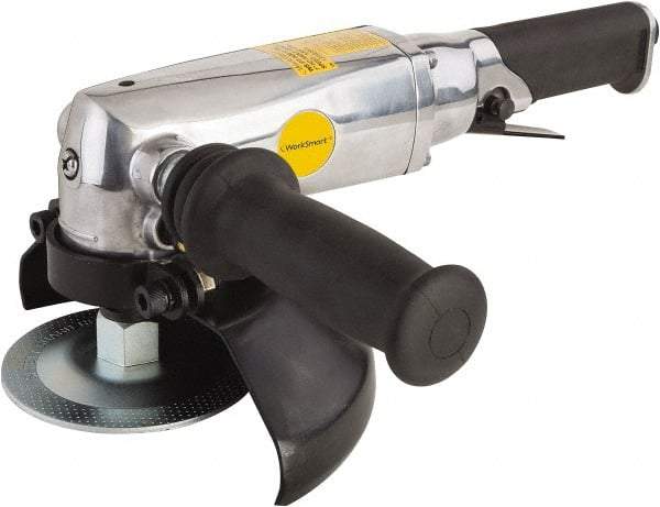Value Collection - 7" Wheel Diam, 8,500 RPM, Pneumatic Angle & Disc Grinder - 5/8-11 Spindle, 6 CFM, Front Exhaust - Apex Tool & Supply
