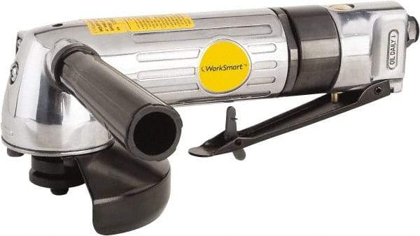 Value Collection - 4" Wheel Diam, 11,000 RPM, Pneumatic Angle & Disc Grinder - 3/8-24 Spindle, 6 CFM, Front Exhaust - Apex Tool & Supply