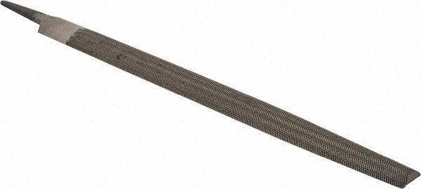 Value Collection - 16" Long, Bastard Cut, Half Round American-Pattern File - Double Cut, 0.47" Overall Thickness, Tang - Apex Tool & Supply