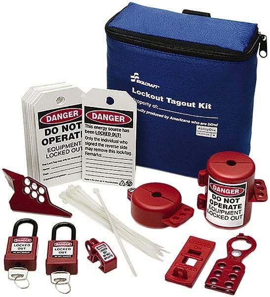 Ability One - 29 Piece Electrical & Valve Lockout Kit - Keyed Differently, Comes in Carrying Case - Apex Tool & Supply