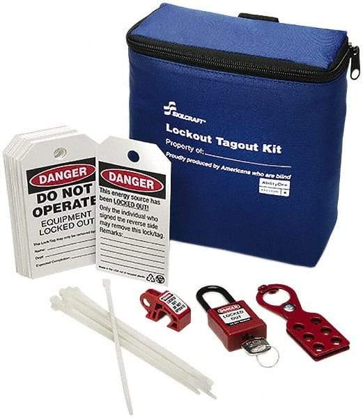 Ability One - 24 Piece Lockout Tagout Kit - Keyed Differently, Comes in Carrying Case - Apex Tool & Supply