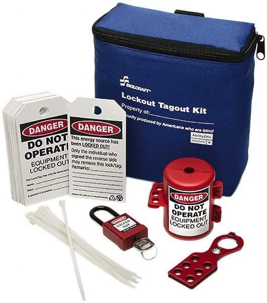 Ability One - 24 Piece Lockout Tagout Kit - Keyed Differently, Comes in Carrying Case - Apex Tool & Supply