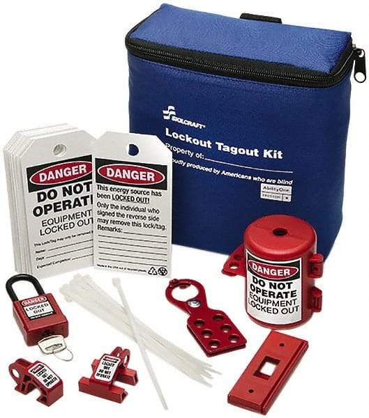 Ability One - 27 Piece Electrical Lockout Kit - Keyed Differently, Comes in Carrying Case - Apex Tool & Supply