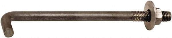Value Collection - 3/4-10, 15" OAL Bent Anchor Bolt - Grade 2 Steel - Apex Tool & Supply