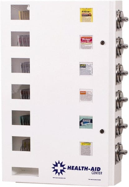 Synergy Management - Medical Vending Machines & Dispensers; Height (Inch): 29-1/2 ; Width (Inch): 20 ; Depth (Inch): 5-1/2 ; Number of Shelves: 6 ; Door Type: Manual Closing ; Shelf Type: Adjustable - Apex Tool & Supply
