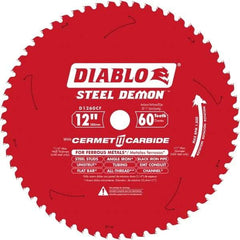Freud - 12" Blade Diam, 60 Teeth, Carbide-Tipped Cold Saw Blade - 1" Arbor Hole Diam, 0.071" Blade Thickness - Apex Tool & Supply