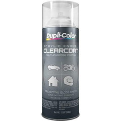 Dupli-Color - Crystal Clear, Flat, Acrylic Enamel Spray Paint - 12 to 14 Sq Ft per Can, 12 oz Container - Apex Tool & Supply