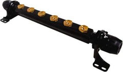 Transair - 7/8" ID, Plastic 6 Port 25mm Push-to-Connect Air Hose Manifold - 232 Max psi, 18-1/4" Long - Apex Tool & Supply