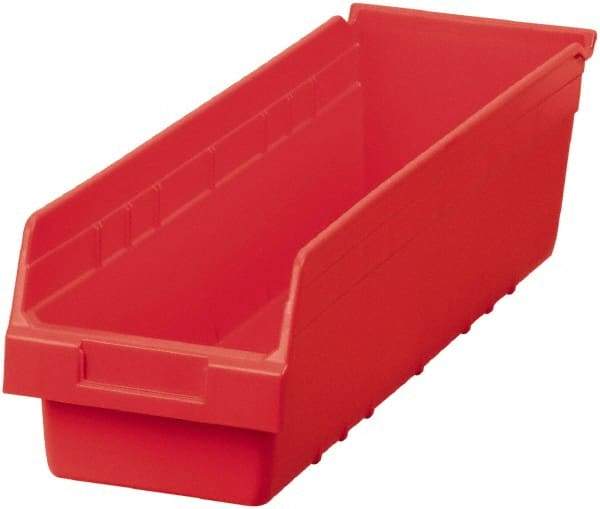 Akro-Mils - 23-5/8" Deep, Red Polymer Hopper Shelf Bin - 6" High x 6-5/8" Wide x 23-5/8" Long - Apex Tool & Supply