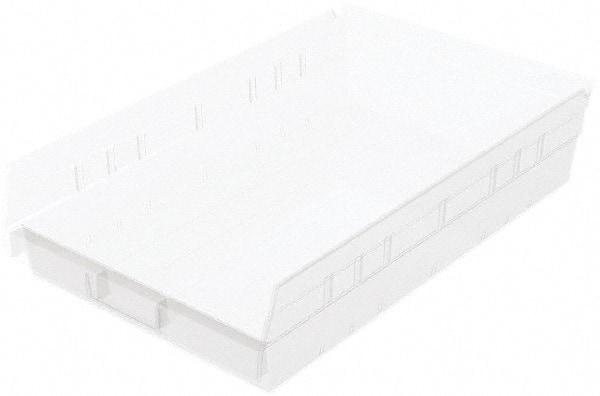 Akro-Mils - 292 Lb. Load Capacity, 17-7/8" Deep, Clear Hopper Shelf Bin - 4" High x 11-1/8" Wide x 17-7/8" Long - Apex Tool & Supply