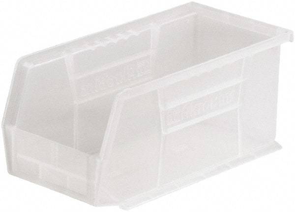 Akro-Mils - 30 Lb. Load Capacity, 10-7/8" Deep, Clear Polymer Hopper Stacking Bin - 5" High x 5-1/2" Wide x 10-7/8" Long - Apex Tool & Supply