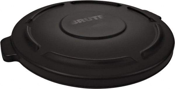 Rubbermaid - Round Lid for Use with 32 Gal Round Trash Cans - Black, Plastic, For Brute Trash Cans - Apex Tool & Supply