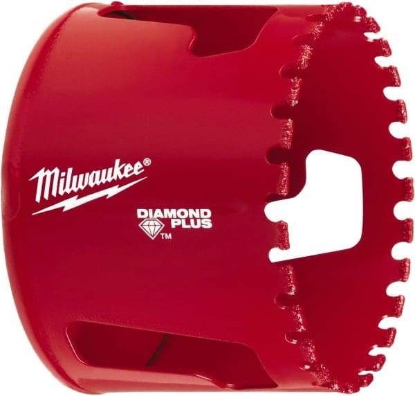 Milwaukee Tool - 2-1/2" Diam, 1-1/2" Cutting Depth, Hole Saw - Diamond Grit Saw, Continuous Edge - Apex Tool & Supply