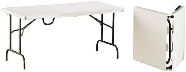 Ability One - 60" Long x 30" Wide x 29" High, Rectangular Folding Table - Platinum - Apex Tool & Supply