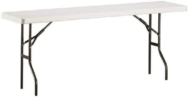 Ability One - 72" Long x 18" Wide x 29" High, Rectangular Folding Table - Platinum - Apex Tool & Supply