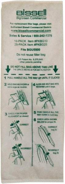 Bissell - Micro Lined Filter Bag - For BGU5500 - Apex Tool & Supply