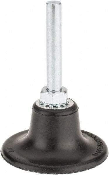 Value Collection - 2" Diam Quick-Change Type S Disc Backing Pad - 1/4" Shank Diam, Medium Density, 30,000 RPM, Roloc TS Compatible - Apex Tool & Supply